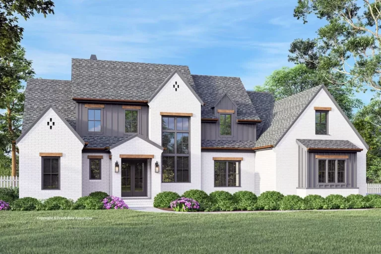 5-Bed Transitional House Plan with Unfinished Bonus Room – 3702 Sq Ft (Floor Plan)