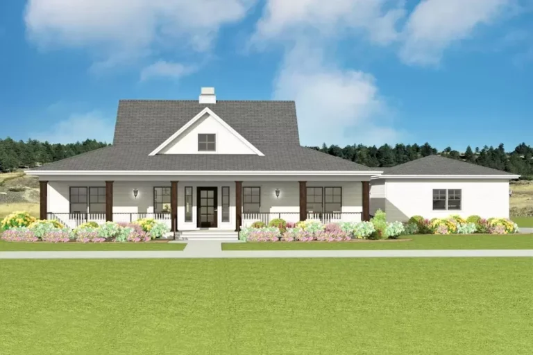 Splendid Country Farmhouse Home Plan – 1667 Sq Ft (Floor Plan)