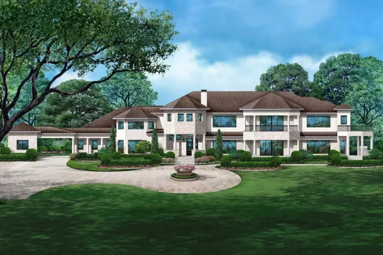 Sprawling 4-Bed Home Plan with Wraparound Porch and Game Room (Floor Plan)
