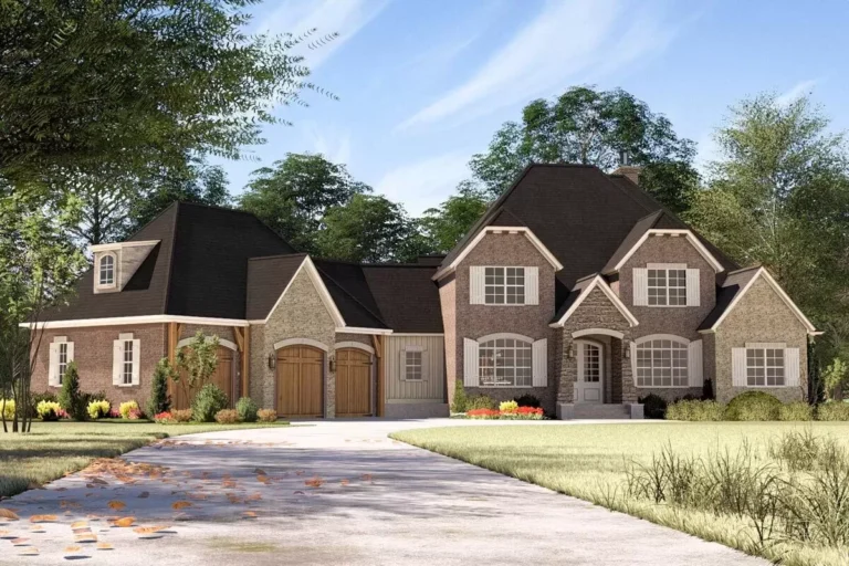 Two-Story European House Plan with Two-Story Great Room – 3346 Sq Ft (Floor Plan)