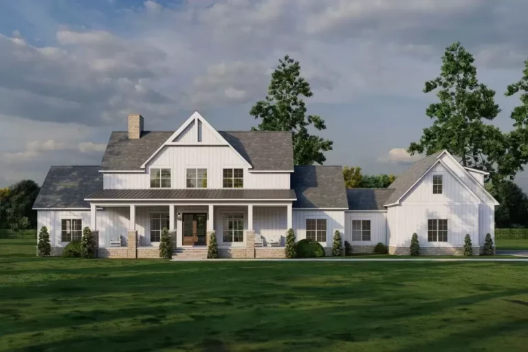 Two-Story Modern Farmhouse Plan with Bonus Room Above Garage – 2972 Sq Ft (Floor Plan)