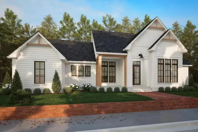 3-Bedroom Modern Farmhouse Plan under 2400 Square Feet (Floor Plan)
