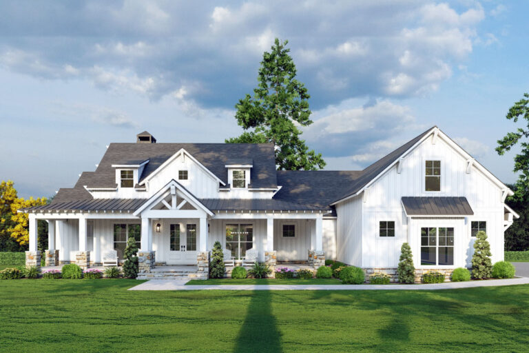 3-Bed Modern Farmhouse Plan with Bonus Room – 2719 Sq Ft (Floor Plan)