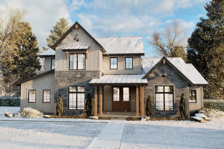 4-Bed Modern Farmhouse Plan with Loft – 3288 Sq Ft (Floor Plan)