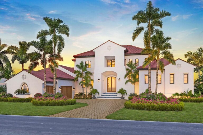 Mission Style Villa with 5 Bedrooms Plus Bunkroom, Game Room and Oval Office (Floor Plan)