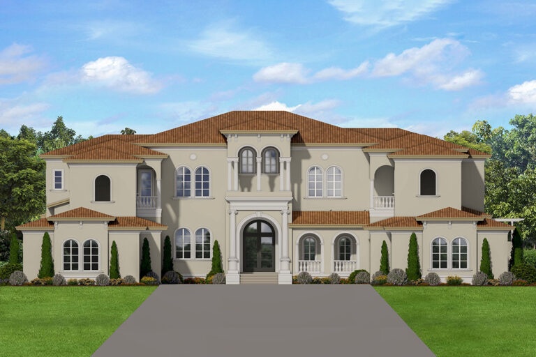 Spacious Mediterranean Home Plan for Car Enthusiasts (Floor Plan)