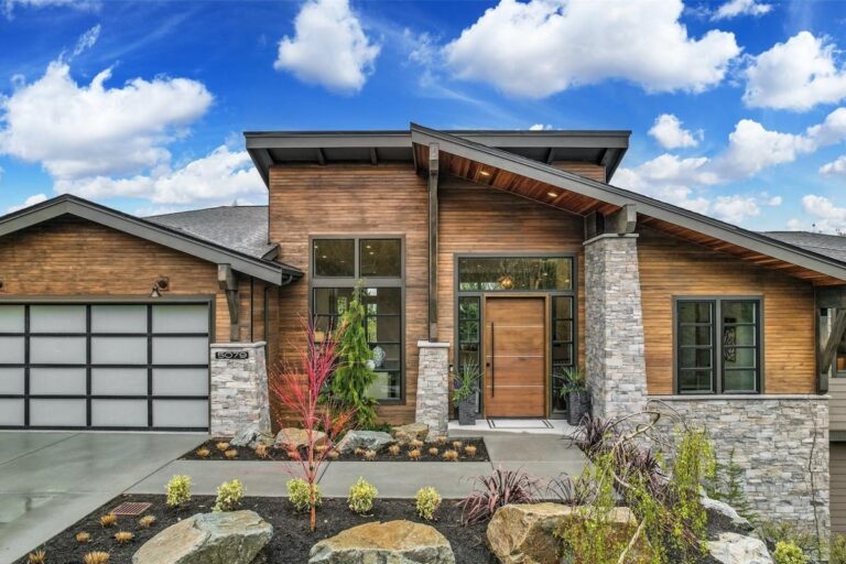 5-Bed Mountain Modern Home Plan for Rear-Sloping Lots (Floor Plan)