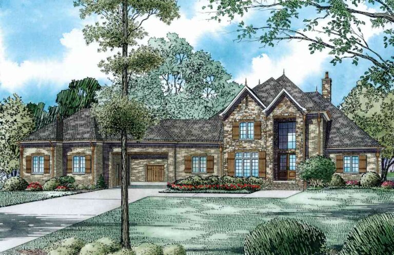 Multi-functional European Home Plan (Floor Plan)