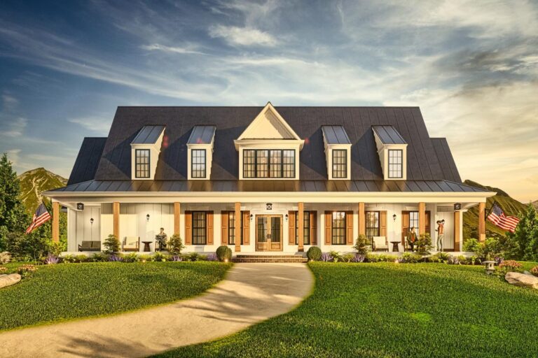 3-Bedroom Single-Story Modern Farmhouse Plan Under 3000 Square Feet (Floor Plan)