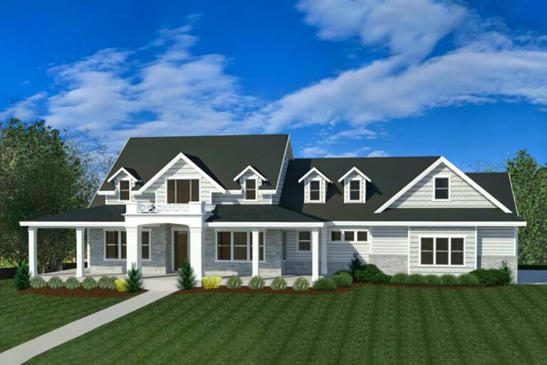 4-Bed Modern Farmhouse Plan with Music Room (Floor Plan)