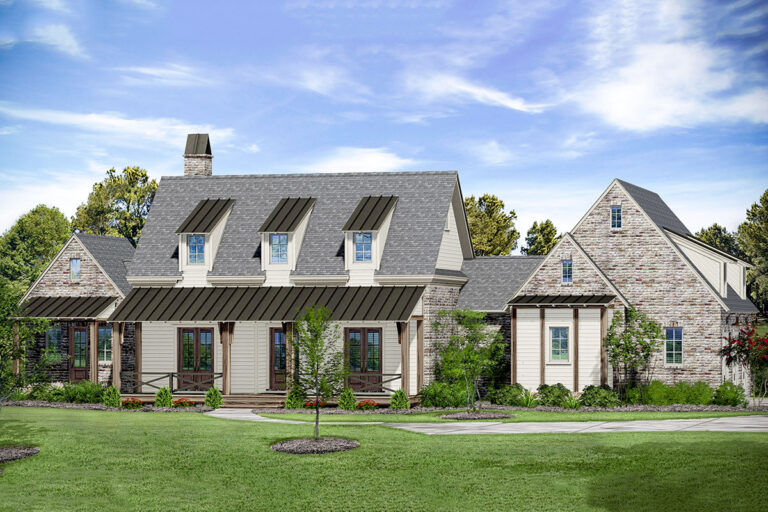 5-Bedroom Farmhouse Plan with Main-Floor Master and Upstairs Children's Den (Floor Plan)