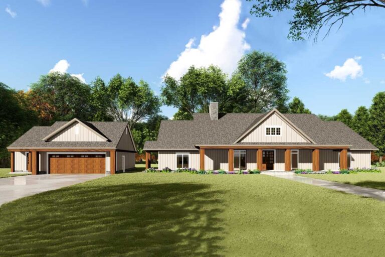 Exquisite Country Ranch Home with Detached Garage and Shop – 2191 Sq Ft (Floor Plan)