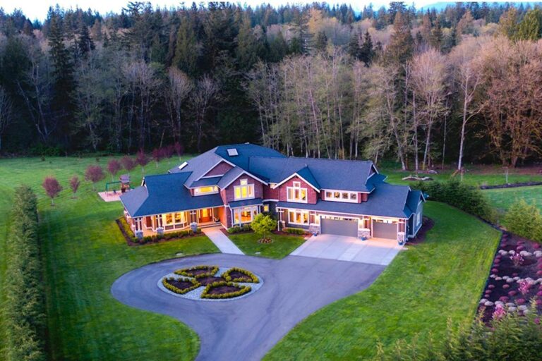 Craftsman House Plan with Upstairs Secluded Master Suite with Fireplace – 4650 Sq Ft (Floor Plan)