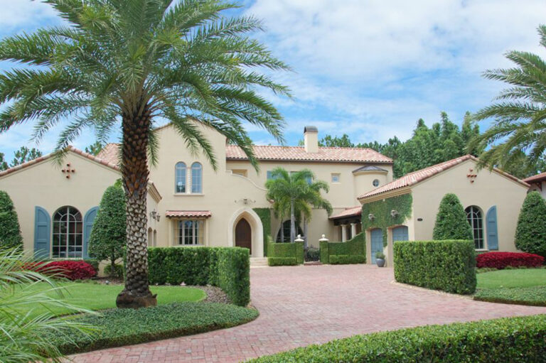 Luxury Spanish Colonial House Plan (Floor Plan)
