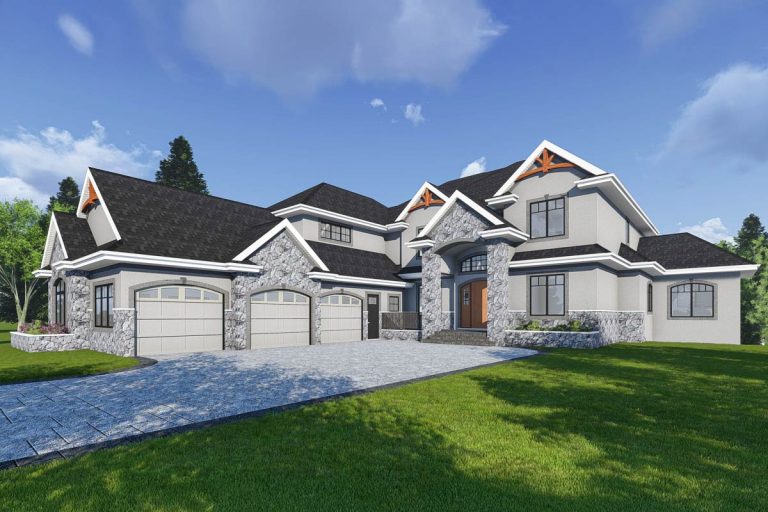 Elegant 3-Bedroom Luxury Home with 3-Car Garage and Expansive Living Spaces (Floor Plan)