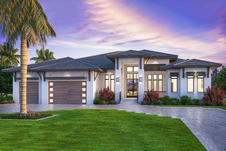 Deluxe Contemporary Beach Home with Large Lanai for Outdoor Living (Floor Plan)
