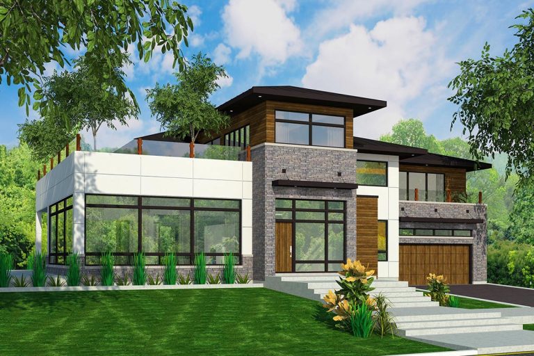 Modern Home Plan with Second Floor Rooftop Terrace – 4340 Sq Ft (Floor Plan)