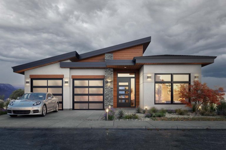 Modern 4 Bed House Plan for a Rear Sloping Lot – 3138 Sq Ft (Floor Plan)