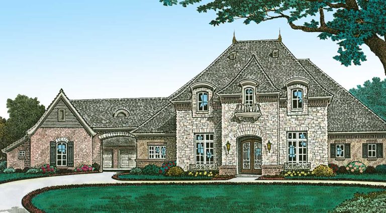 Two Covered Patios and Parking Courtyard (Floor Plan)