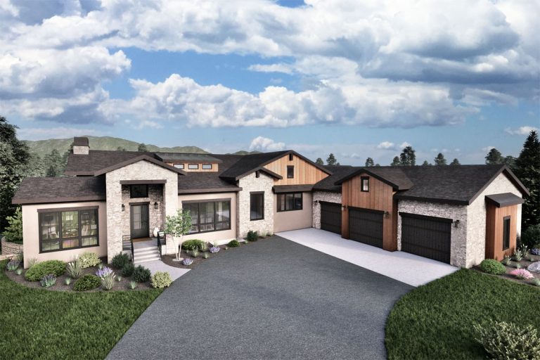 3-Bed Mountain House Plan with Vaulted Great Room – 3579 Sq Ft (Floor Plan)