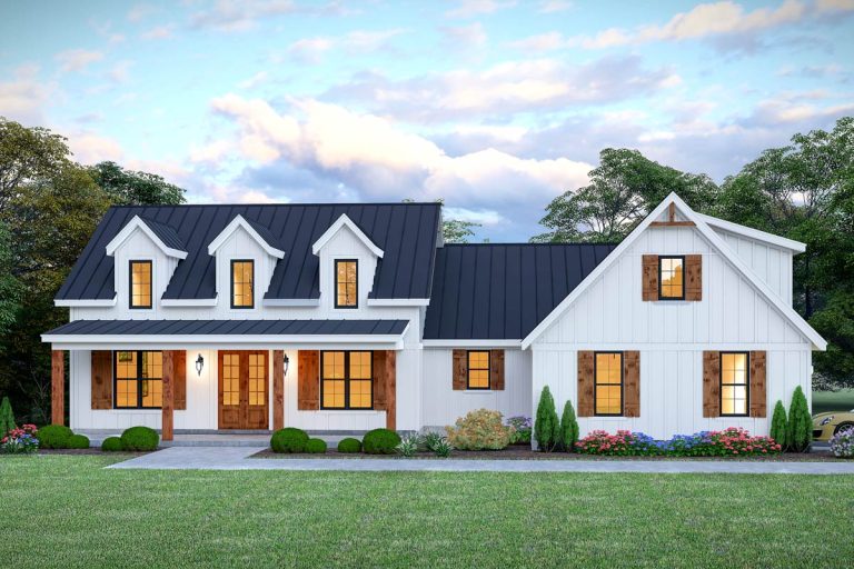 3-Bed Modern Farmhouse with Optional Second Level – 2398 Sq Ft (Floor Plan)