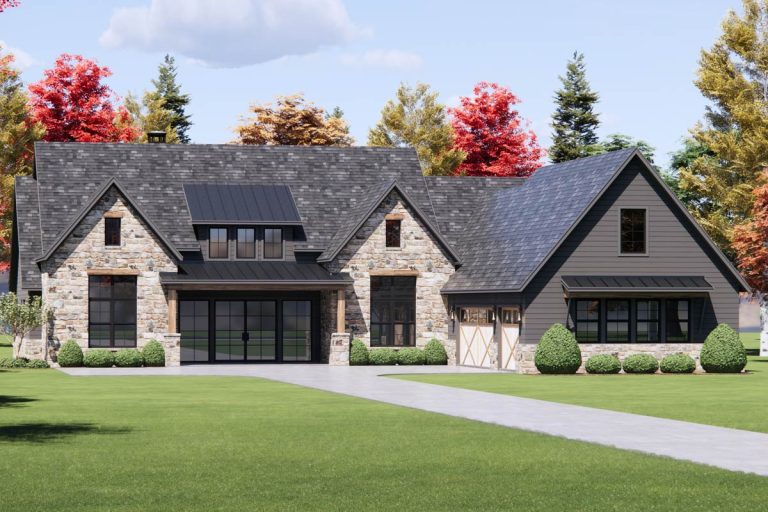 5-Bed Transitional House Plan with Walkout Lower Level (Floor Plan)
