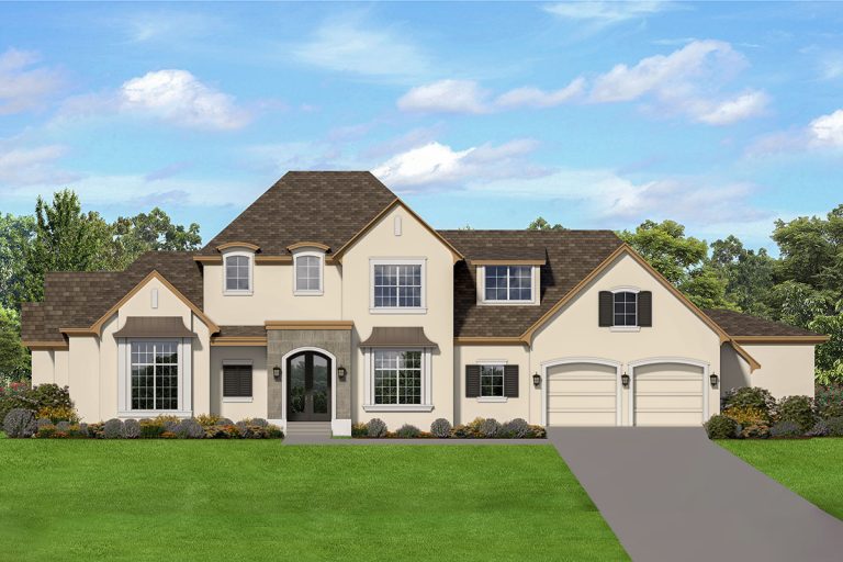 4-Bed European Home Plan with Game Room and Large Lanai (Floor Plan)
