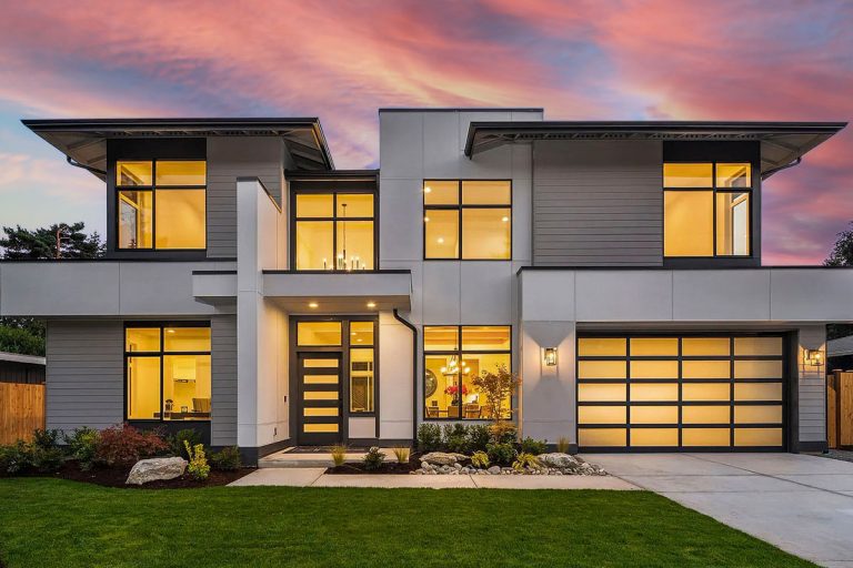 Contemporary 2-Story Home Plan with 3-Car Tandem Garage – 4264 Sq Ft (Floor Plan)