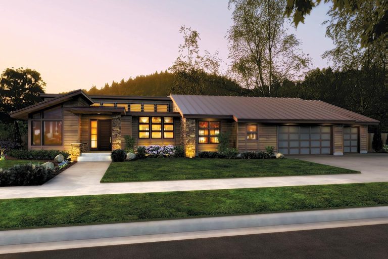 Single Story Contemporary House Plan (Floor Plan)