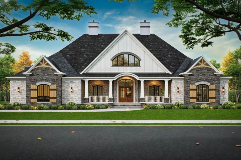 Luxury European House Plan with Home Theater, Dual Islands, and Lavish Master (Floor Plan)