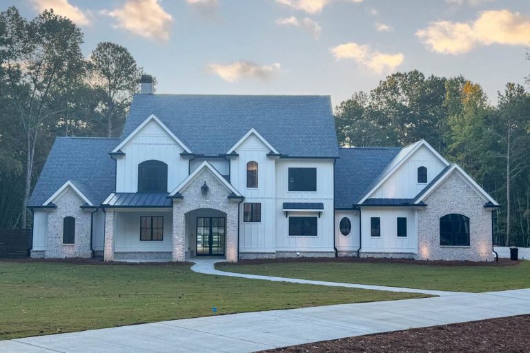 Elegant European Farmhouse House Plan with Main Level Master and In-Law Suite (Floor Plan)