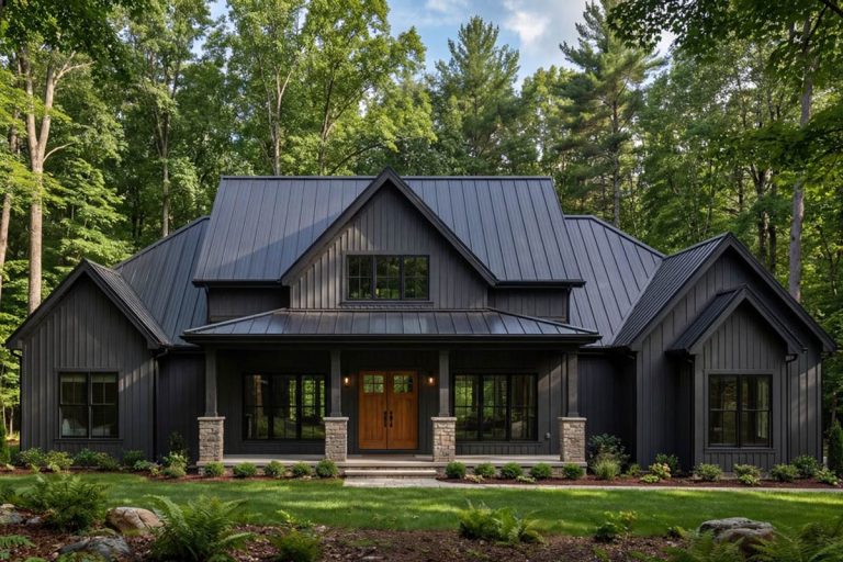 Modern Farmhouse House Plan with Split Bedrooms and Bonus (Floor Plan)