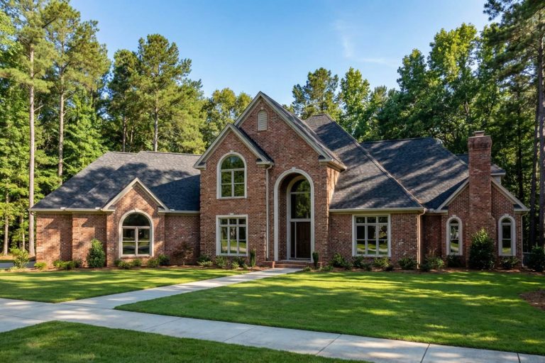 Elegant Southern Traditional House Plan with First-Floor Master and Home Theater (Floor Plan)