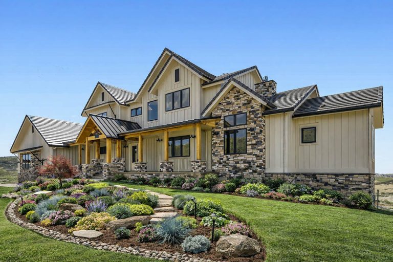 Expansive Six Bedroom Mountain Farmhouse House Plan with Four Car Garage (Floor Plan)