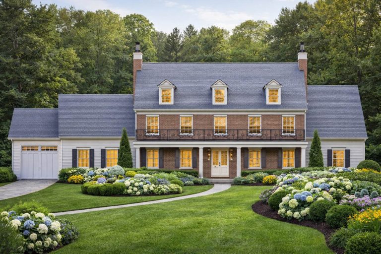 Grand Southern Traditional House Plan with 6 Bedrooms and 4-Car Garage (Floor Plan)