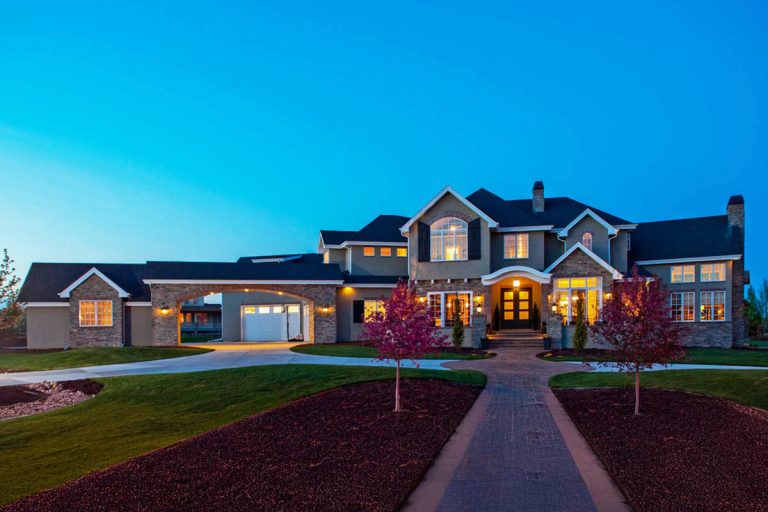 European-Inspired House Plan with Elevator and 5-Car Garage (Floor Plan)