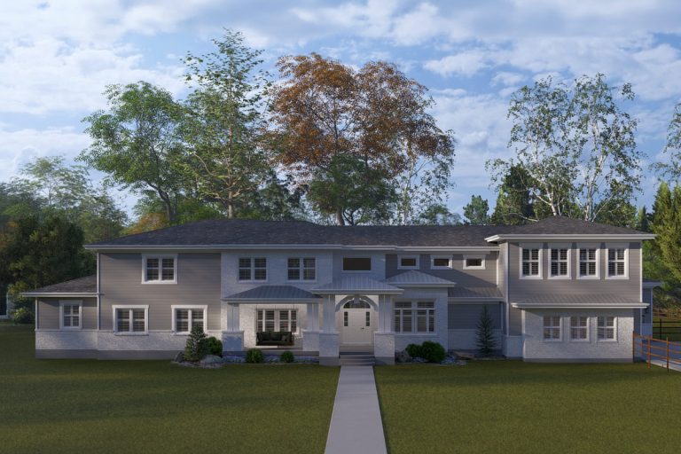 Sprawling 5-Bedroom Traditional House Plan with 4-Car Garage (Floor Plan)