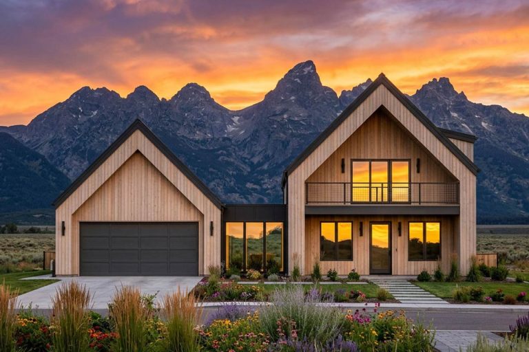 Modern Scandinavian Mountain House Plan with Three Bedrooms and Loft (Floor Plan)
