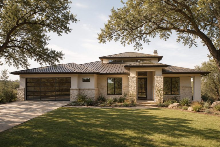 Coastal Contemporary House Plan with 4 Bedrooms and Expansive Rear Porch (Floor Plan)