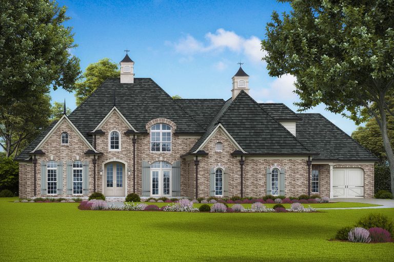 Magnificent European House Plan with Screened Porch (Floor Plan)