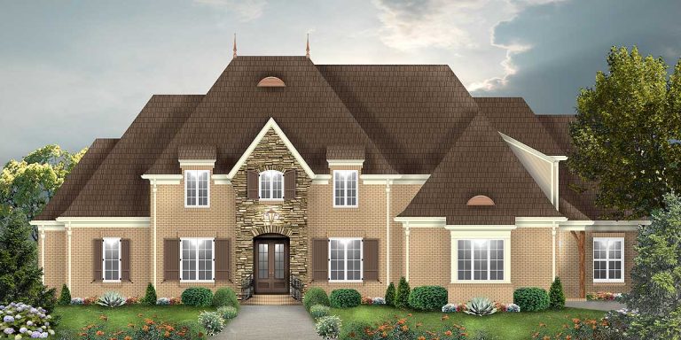 European House Plan with Exquisite Details (Floor Plan)