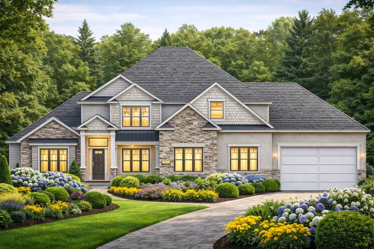 4-Bedroom Craftsman Farmhouse Plan with First Floor Master Suite (Floor Plan)