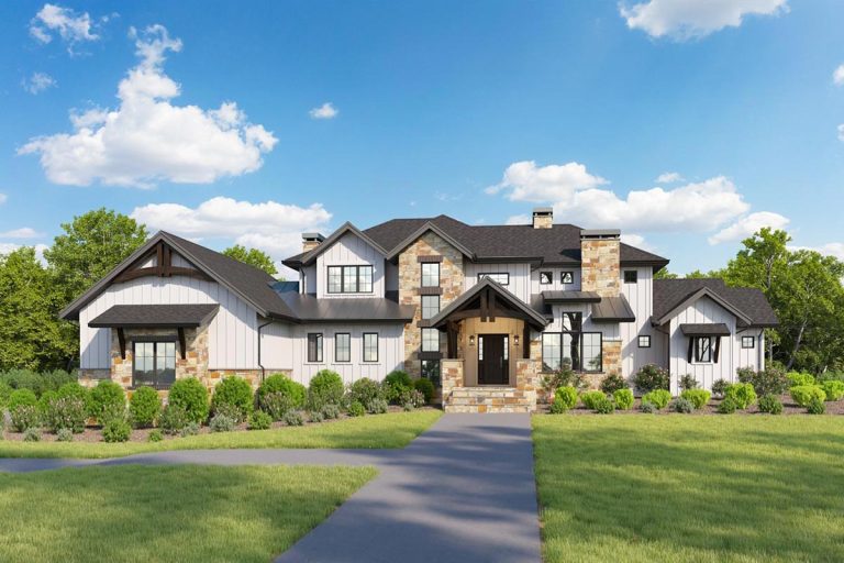 2-Story Mountain Craftsman with Large Rear Porch and Optional Basement (Floor Plan)