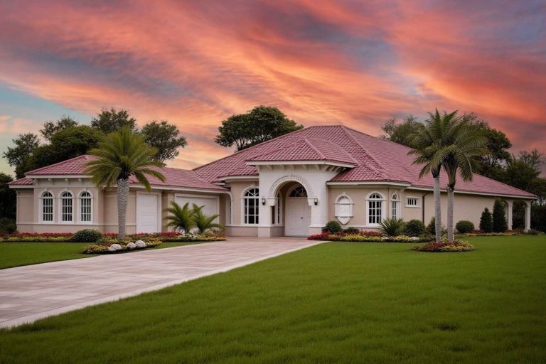 Mediterranean Florida-Style House Plan with 3 Bedrooms and Courtyard Entry (Floor Plan)